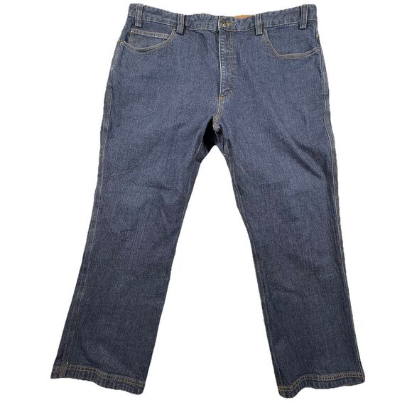 Duluth Trading Flex Ballroom Black Jeans 44x28 High Rise Buttons‎  Stretch - Picture 1 of 7